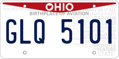 OH license plate GLQ5101