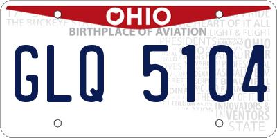 OH license plate GLQ5104