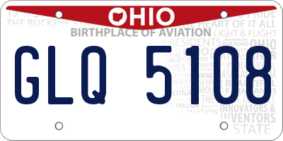 OH license plate GLQ5108