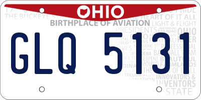 OH license plate GLQ5131