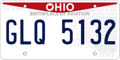 OH license plate GLQ5132