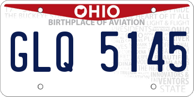OH license plate GLQ5145