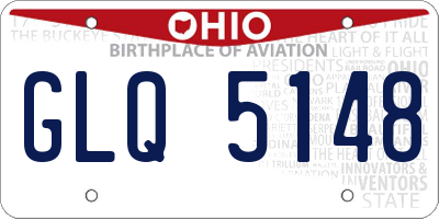 OH license plate GLQ5148