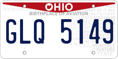 OH license plate GLQ5149