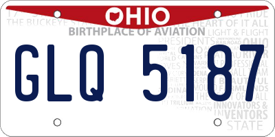 OH license plate GLQ5187