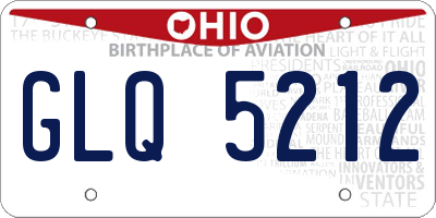 OH license plate GLQ5212