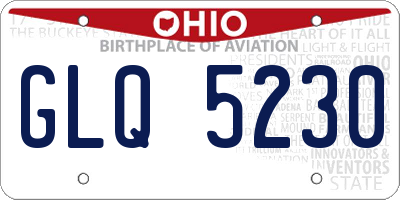 OH license plate GLQ5230