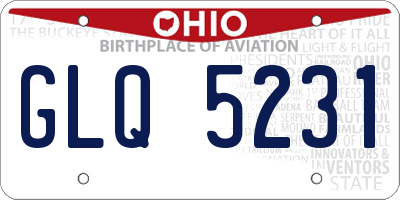 OH license plate GLQ5231