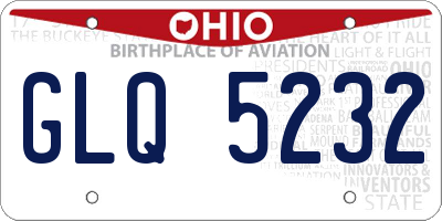OH license plate GLQ5232