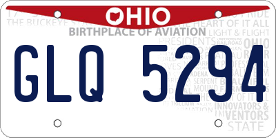 OH license plate GLQ5294