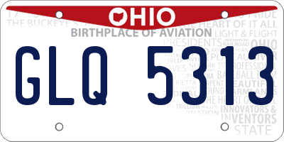 OH license plate GLQ5313