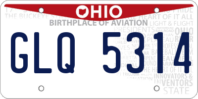 OH license plate GLQ5314