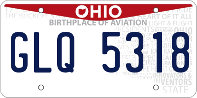 OH license plate GLQ5318