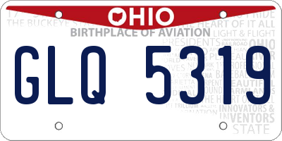 OH license plate GLQ5319