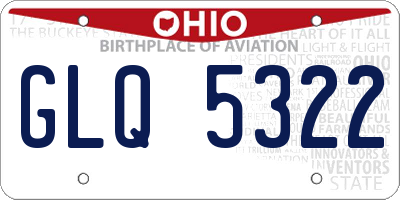 OH license plate GLQ5322