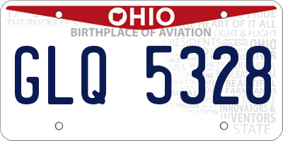 OH license plate GLQ5328