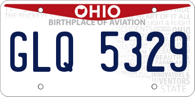 OH license plate GLQ5329