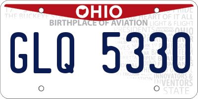 OH license plate GLQ5330