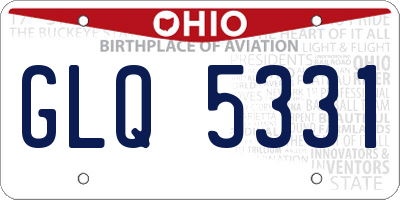 OH license plate GLQ5331