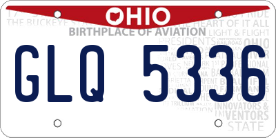OH license plate GLQ5336