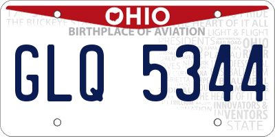 OH license plate GLQ5344