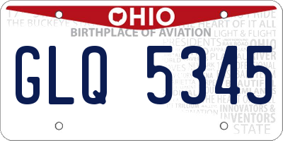 OH license plate GLQ5345