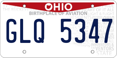OH license plate GLQ5347