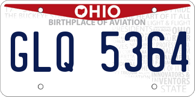 OH license plate GLQ5364