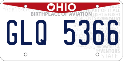 OH license plate GLQ5366