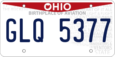 OH license plate GLQ5377
