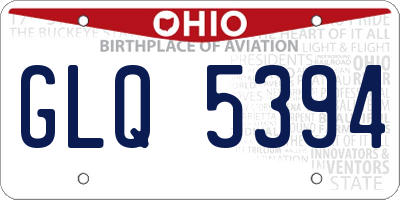 OH license plate GLQ5394