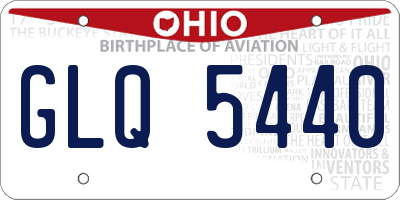 OH license plate GLQ5440