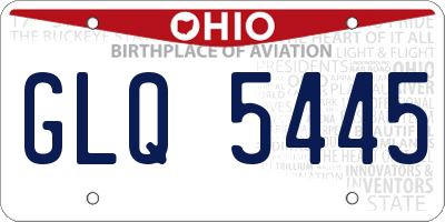 OH license plate GLQ5445