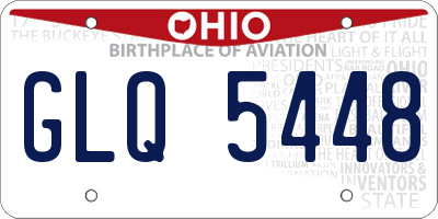 OH license plate GLQ5448