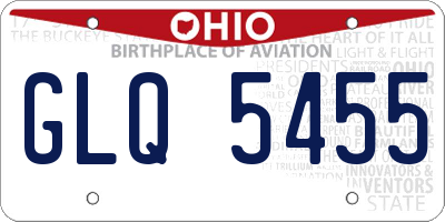 OH license plate GLQ5455