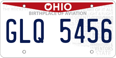 OH license plate GLQ5456