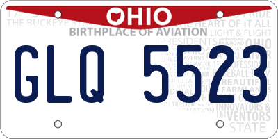 OH license plate GLQ5523