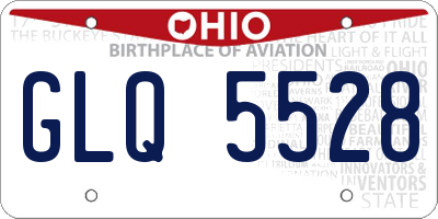 OH license plate GLQ5528