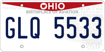 OH license plate GLQ5533