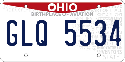OH license plate GLQ5534