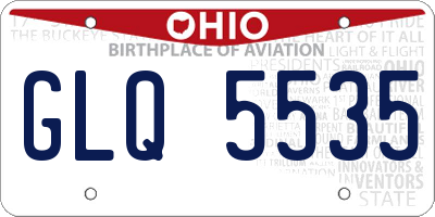 OH license plate GLQ5535
