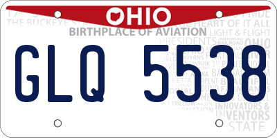 OH license plate GLQ5538