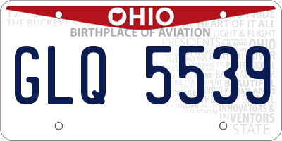 OH license plate GLQ5539