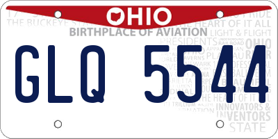 OH license plate GLQ5544