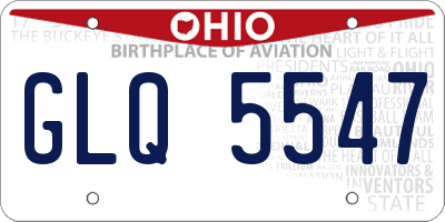 OH license plate GLQ5547
