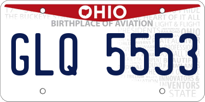 OH license plate GLQ5553