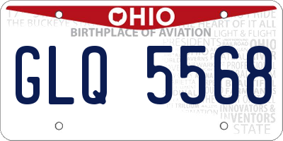 OH license plate GLQ5568