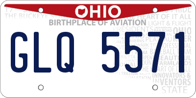 OH license plate GLQ5571