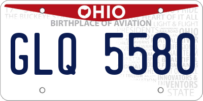 OH license plate GLQ5580