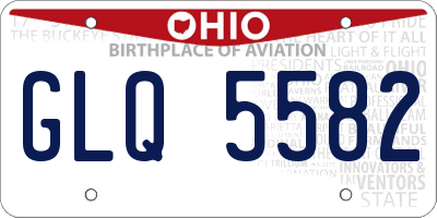 OH license plate GLQ5582